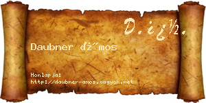 Daubner Ámos névjegykártya
